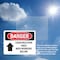 Signmission Construction Area Men Working Above Danger Sign, Plastic, 10in W x 7in L, 2PK OS-2PACK-DS-P-710-L-1931 - alternate 2